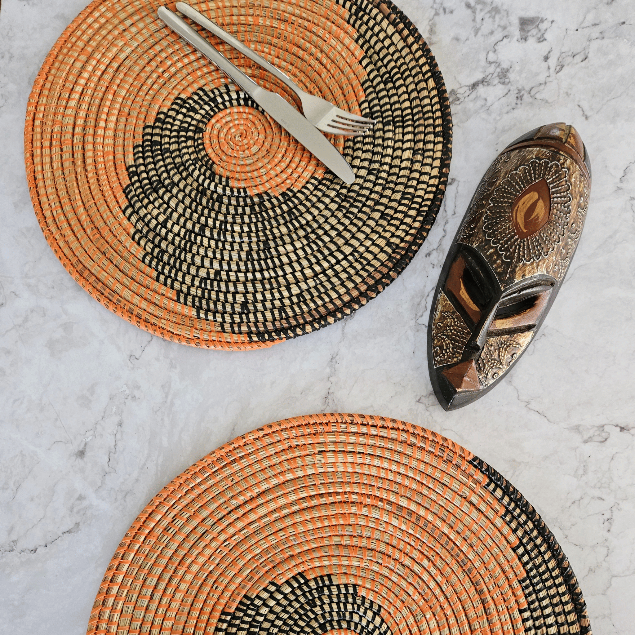 set de table tressé pour table élégante